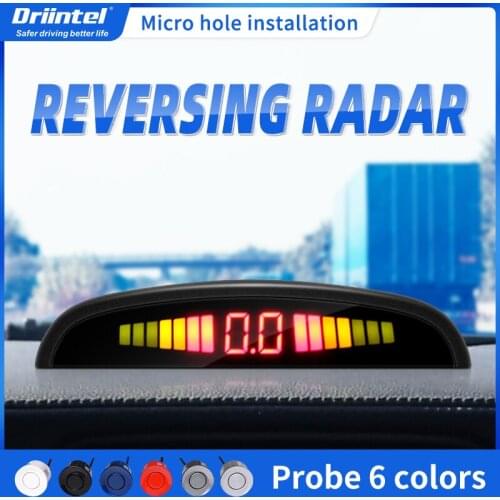 Car LED Display Detector System Backlight Reverse Automatic Parking Radar Monitor 4 Sensor Parking Sensor