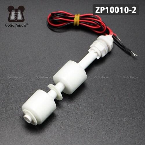 Free Shipping ZP10010-2 5Pcs M10*100mm 100V 220V Float Switch Mini Poly Propy Water Level Liquid Sensor Normal Close NC 2 Balls