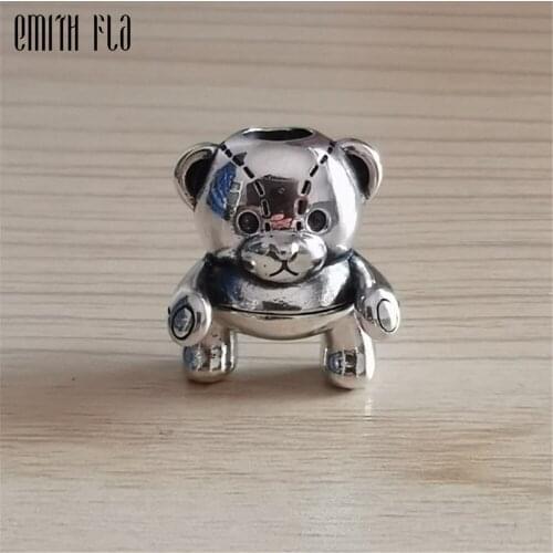 Animal Bear Charm Bead Silver 925 Original Beads Fit Original Bracelet Jewelry Vintage Bead for Jewelry Making Beads Pendants