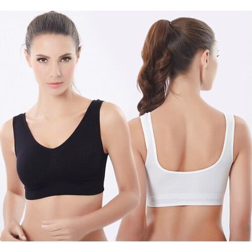 Women Sports Bra Seamless Fitness Push Up Bralette Solid Color Underwear Female Wireless Running Bras Sportswear Top Mujer