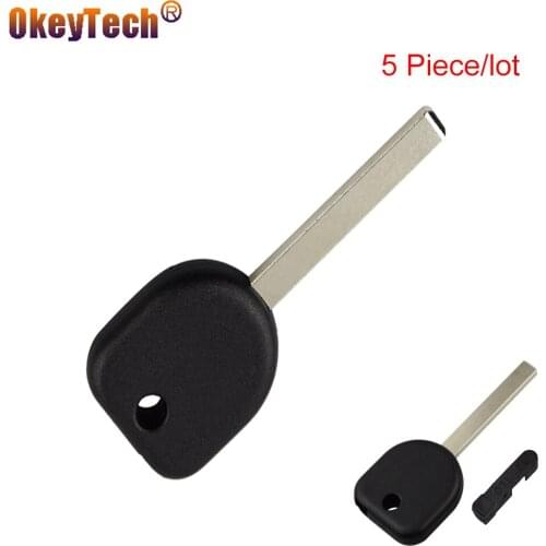 OkeyTech 5 Piece Auto Transponder Car Key Shell Fob For Chevrolet Cruze Captiva Lacetti Buick F-mc Uncut HU100 Blank Blade Case
