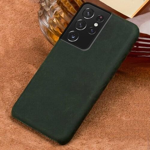 Genuine PULL-UP Leather Phone Case For Samsung Galaxy S21 Ultra S20 FE S8 S9 S10 S21 Plus Note 20 10 A51 A52 A72 A71 A31 A50 M31