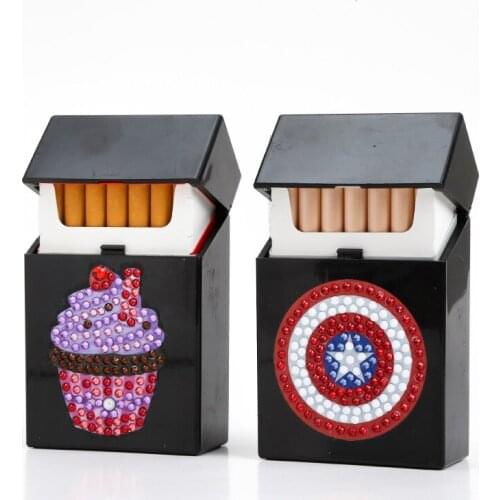 DIY Shaped Diamond Painting Cigarette Case Jewelry Box Card Container Rhinestone Embroidery Crystal Bead Organizer Storage Case