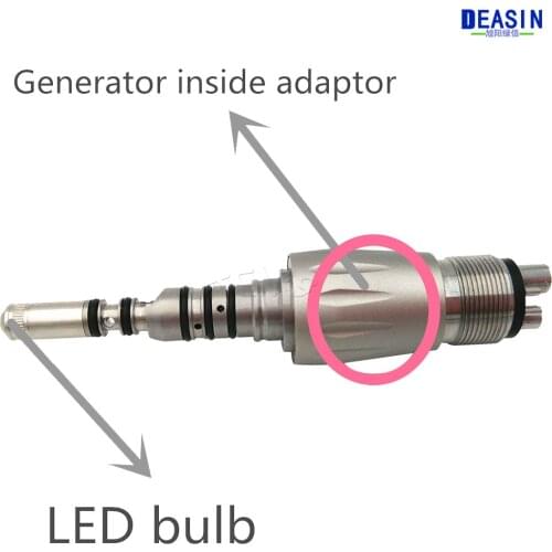DEASIN KAVO Generator adaptor coupling for fiber optic compatible with Kavo Multiflex coupling 460 LED 4 holes midwest Coupler