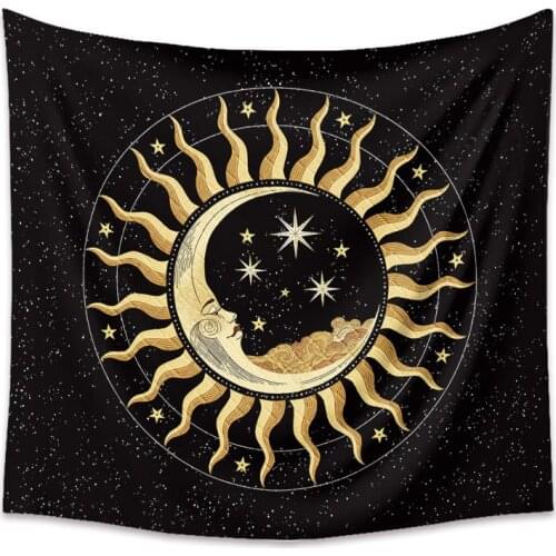 Mandala Wall Fabric Tapestry Sun Moon Wall Background Cloth Large Beach Mandala