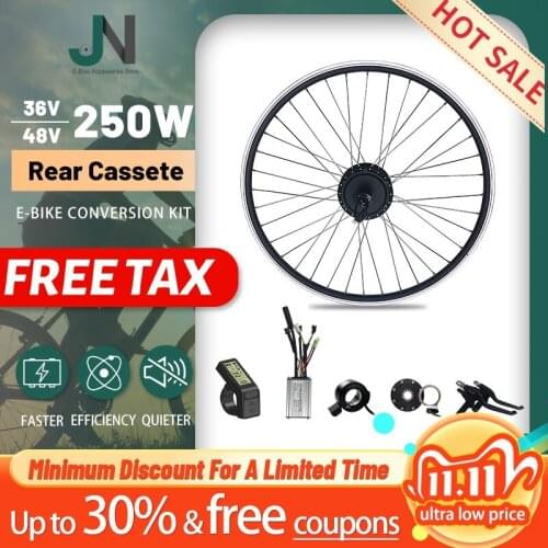 Ebike Conversion Kit 36V48V 250W E-bike 20-29inch/700C Rear Cassette Hub Motor With LCD3 Display For Electric Bicycle Motor Kit