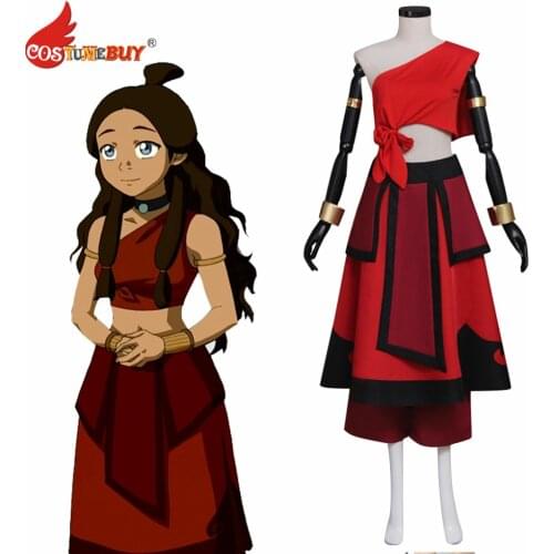CostumeBuy Avatar The Last Airbender Katara Cosplay Costume Women Full Set Custom Made
