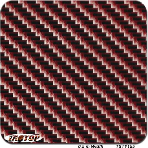 TSTY155 Red Carbon Fiber Pattern 0.5m *2m Hydrographic Film PVA Water Transfer Printing Film