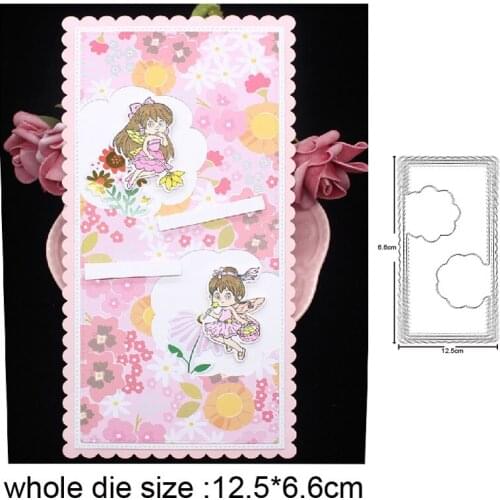 Lace Background Frame Metal Cutting Dies Scrapbooking Stencils DIY Album Cards Decorative Embossing Die Cuts Craft Dies 2020 NEW