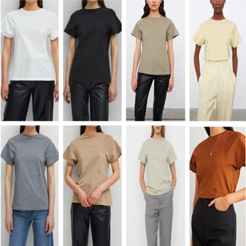 2019 New Cotton T-shirt Short Sleeve Embroidery Summer T Shirt White/Black/Khaki