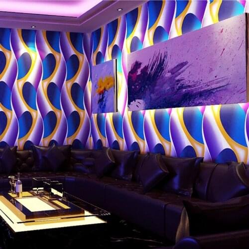 Ktv wallpaper karaoke bars flash wall covering 3d reflective grid geometric pattern theme box background wall wallpaper