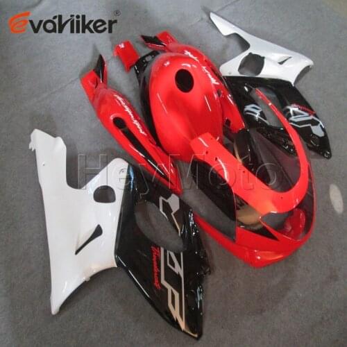 ABS fairings for YZF600R 1997 1998 1999 2000 2001 2002 2003 2004 2005 2006 2007 red white motorcycle bodywork kitH3