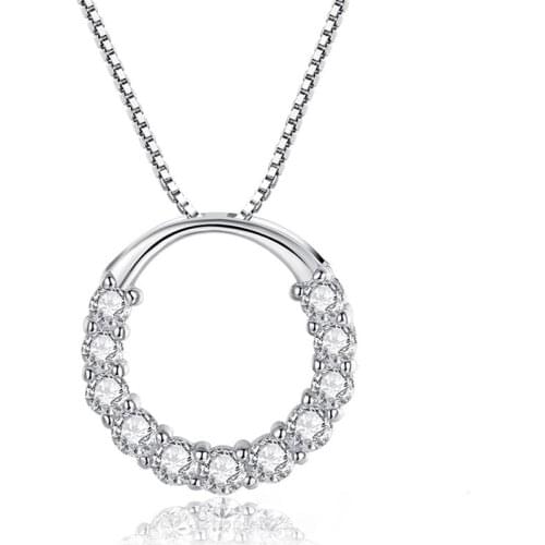 Charm Simple Necklace Jewelry AAA Cubic Zircon Wedding Engagement Pendants Necklaces for Women Bijoux