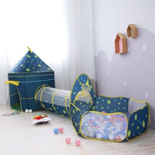 Portable 3 In 1 Kids Tent Indoor Outdoor Play House Portable Princess Castle Baby Play Girl Tent For Children Birthday Toys