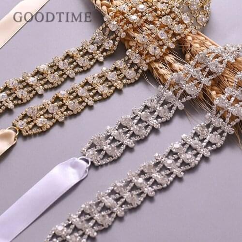 Fashion Women Belts Gold Rhinestone Dress Belt Handmade Crystal Belt Formal Bridal Ribbon Sash Belt For Wedding Party