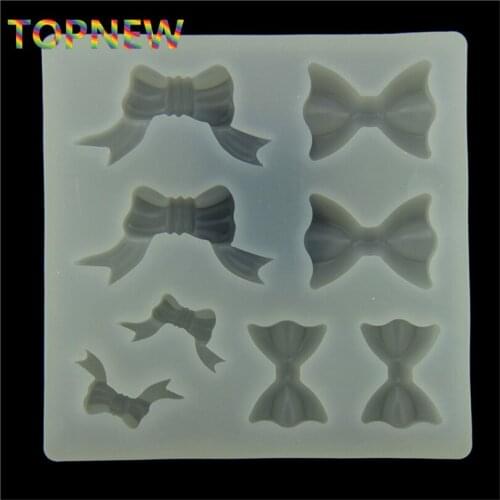 Bowknot Silicone Mold for Fondant Cupcake Topper Gumpaste Jewelry Resin Mold