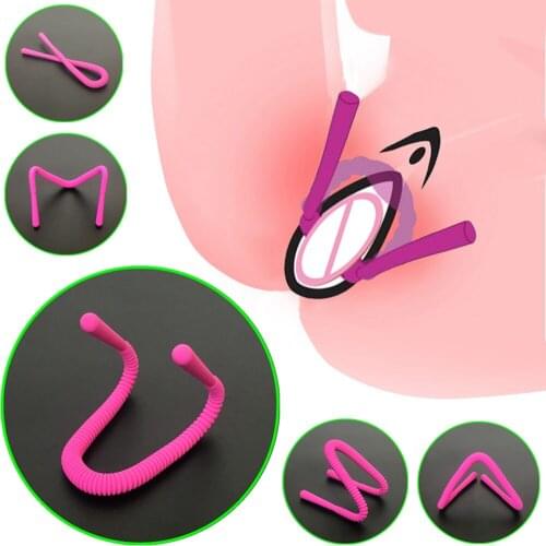 Foldable Labia Clamps Pussy Spreader,G-spot Clitoris Stimulation Vagina Speculum,Silicone Expand Vagina Device Sex Toy For Women