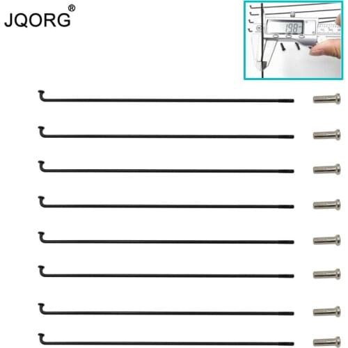 14 G Diameter 2.0 mm 45# Steel Material Black Color J-BEND Bicycle Spokes Length In 30-310 mm Range Be Customize Match With Caps