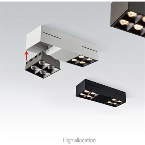 LED 40W surface mounted downlight ceiling spotlight ceiling home living room Nordic box lamp double head bold lamp