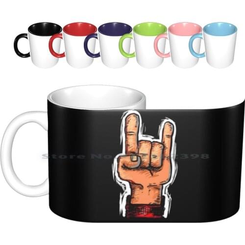 Heavy Metal Ceramic Mugs Coffee Cups Milk Tea Mug Metal Heavy Metal N Roll Black Metal Death Metal Music Creative Trending