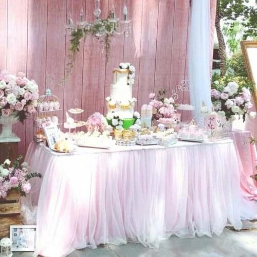 Tulle Table Skirt Tutu Table Skirts Tableware Wedding Supplies Birthday Party Decorations Kids Baby Shower Home Banquet Decor