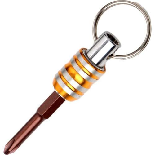 1/4inch Hex Shank Screwdriver Bits Holder Extension Bar Drill Screw Adapter Quick Release Keychain Easy Change
