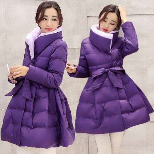 2021 Winter Coats New Womens Cotton Jacket Medium Long Fleece Filler Windproof Women Coat Fashion Stylish Jacket Parkas X46