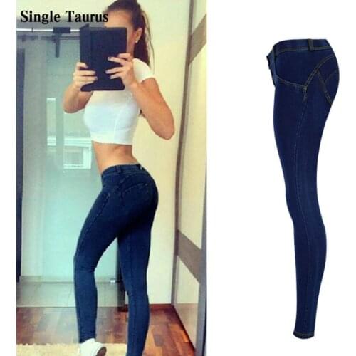 Low Waist Push Up Skinny Jeans Women Top Quality Cotton Denim Pantalon Femme 2020 Summer Blue Sequined Calcas Jeans Feminina