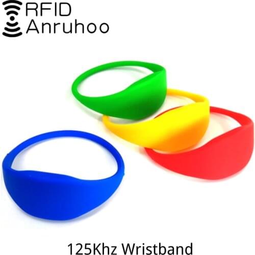 10PCS RFID Waterproof Wristband EM/TK4100 Access Control Smart Chip Tag 125Khz Read-Only Badge ID Card Key