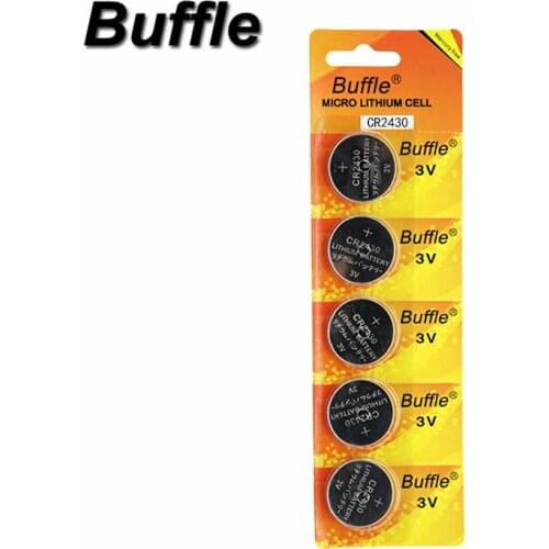 5pcs/pack CR2430 3V Button Cell Coin Batteries DL2430 KECR2430 ECR2430 Lithium Rolling Gate Car Remote Battery