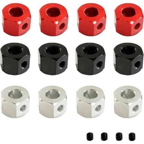 5mm Thick 12mm Aluminum Wheel Hex Nut With Pins Drive Hubs 4wd RC Car MN WPL D12 Small Cargo Card Modified Metal Adapter