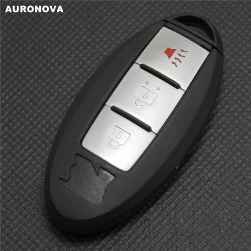 AURONOVA New Key Shell for Nissan GTR Teana Sylphy Tiida Qashqai Morano 2+1 Buttons Remote Car Key Case With Side Groove