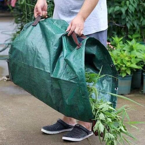 Large Capacity Garden Bag Reusable Leaf Sack Light Trash Can Foldable Garden Garbage Waste Collection Container Storage Bag