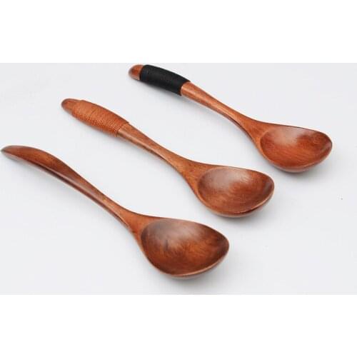 1pc Wooden Spoon Natural Wooden Spoon Milk Honey String Handle Wooden Spoon Kitchen Utensil Tool