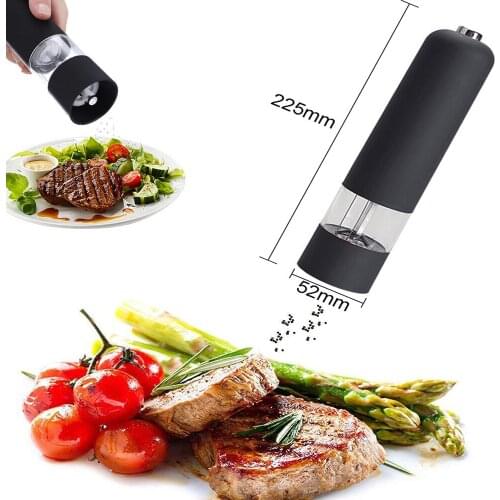 Gravity Electric Salt and Pepper Grinder Set Automatic Pepper and Salt Spice Mill Grinder with LED Light Kitchen Tools