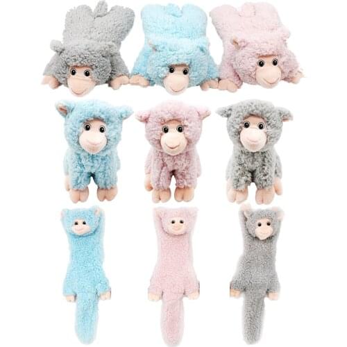 Pet Dog Toys Plush Cute Sheep Shape Dog Molar Toy Puppy Squeaky Chew Bite Resistant Teeth Cleaning Toy Pets Interactive Toy