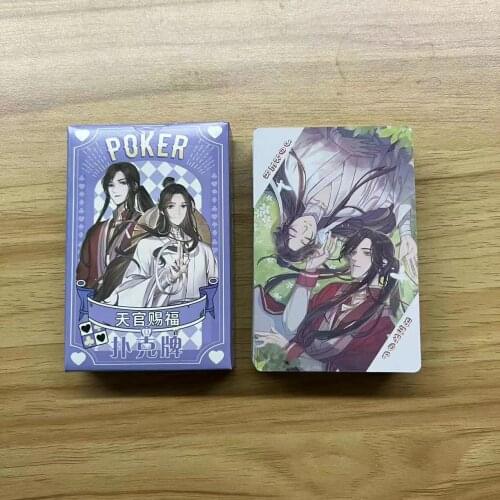 Anime Cartoon Heaven Officials Blessing Poker Cosplay Board Game Cards Hardcover Poker Toy Gift With Box