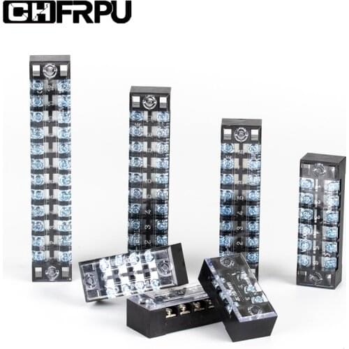 Dual Row Barrier Screw Terminal Block Strip Wire Connector Fixed Wiring Board 600V 15A 1PCS TB1503/04/05/06/08/10/12