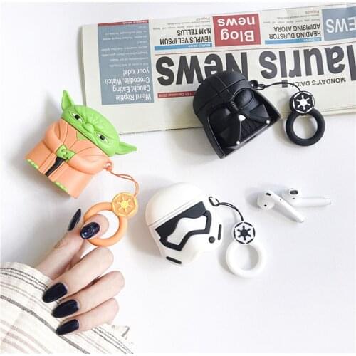 Disney anime figure you da airpods protective set black samurai Apple Bluetooth airpods2 headset set white samurai applies