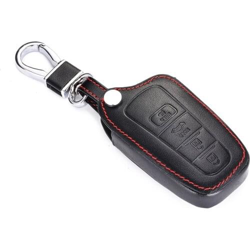 Top Layer Leather Key Case For Toyota Corolla RAV4 Camry CHR Avalon Land Cruiser Prado Prius 2017 2018 Remote Fob Cover 4 Button