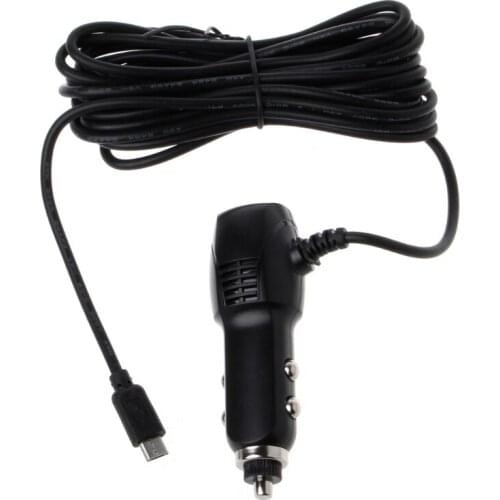 Micro USB Port 5V 2A Car Charger Adapter For Car DVR Vehicle Charging with 3.5 meters Cable