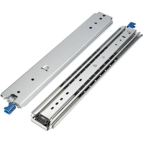 CHUNSI 14"-40" Heavy Duty Drawer Slide Rail with Lock 500lbs Load Drawer Runner 3-Fold Full Extension Ball Bearing Slide Rails