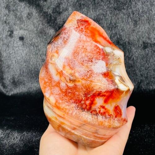 Natural Agate Torch Flame Freeform Specimen Meditation Chakra Healing Home Decoration 1PCS