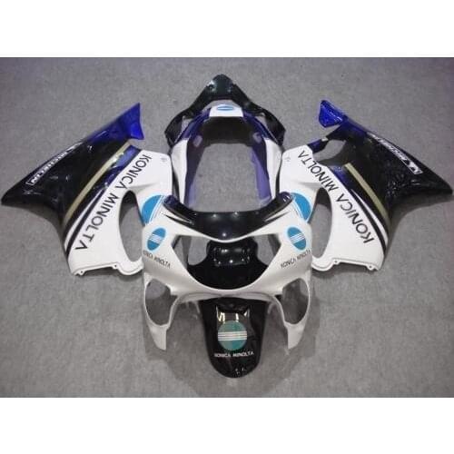 Dor-Injection mold Fairing kit for CBR600 F4 99 00 CBR600F4 1999 2000 CBR600 White blue black Fairings set