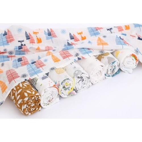 120X110cm Baby Blankets Newborn Swaddle Wrap Blankets Cotton Infant Muslin Diaper Cloth Blanket Towel