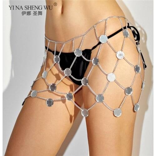 Wholesale 2 Colors Hollow Out Waist Chains Acrylic Sexy Belly Belt Body Link Tassel Gypsy Women belly Dance Chains Body Jewelry