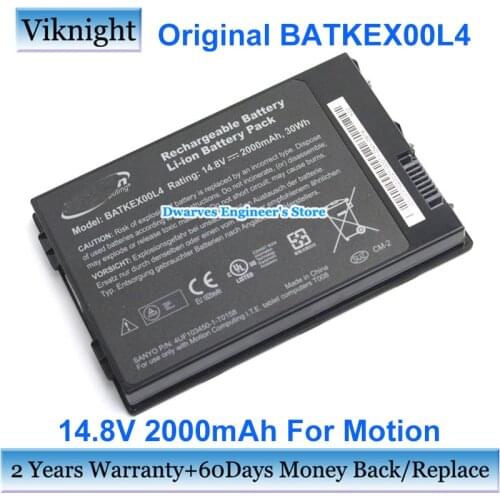 Original BATKEX00L4 Battery For Motion Computing I.T.E. Tablet Computers T008 J3400 J3500 J3600 4UF103450-1-T0158 14.8V 2000mAh