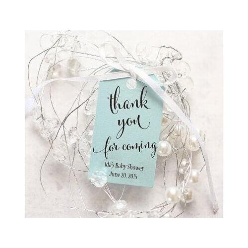 Personalized Thank You For Coming wedding welcome gift engagement Party Favor Tags baby shower open house booking Cards
