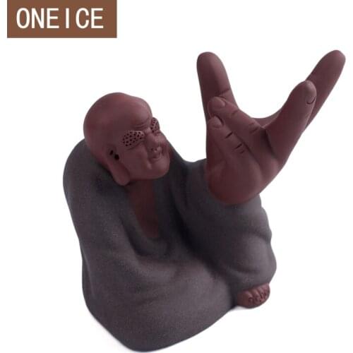 Sand Pottery Tea Pet Ornaments Boutique Tray Accessories Happy New Purple Saucer Strainers Rohan