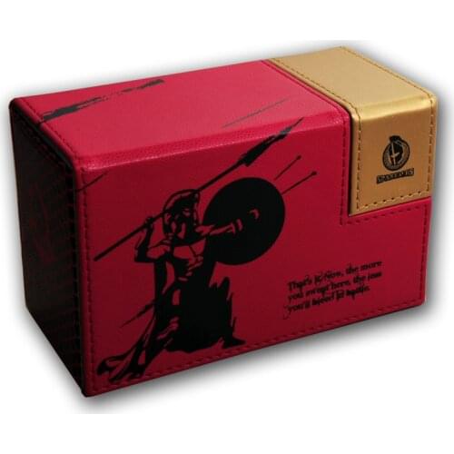 TWGenuine Leather Deck Boxes Portable Card Box And Dual Decks Case Can Hold 80-100 Standard Cards for MGT/YGO/FOW/CFV